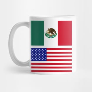 American and Mexican Flag Mug